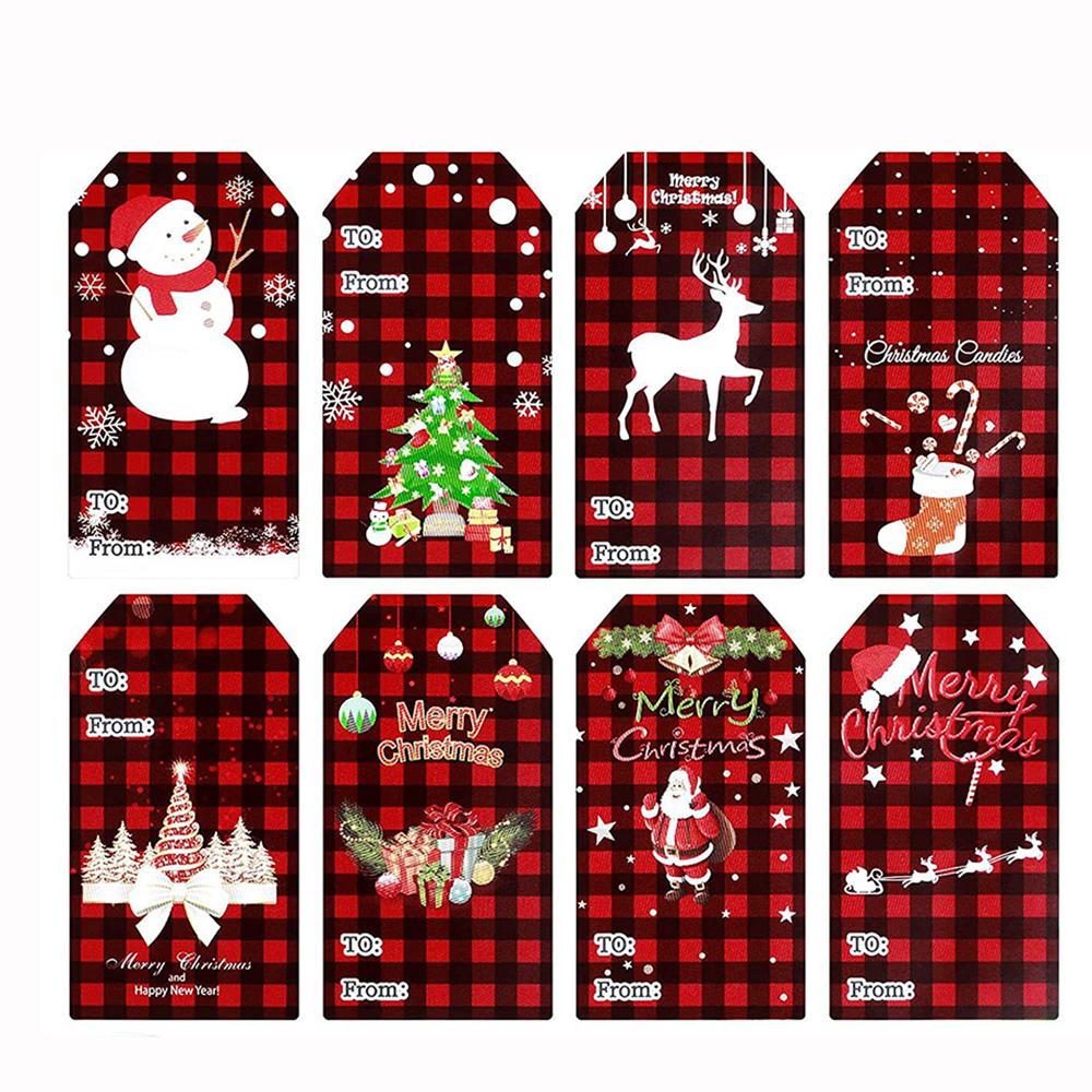 50-300Pcs New Merry Christmas Gift Name Tags Present Seal Label Stickers Christmas Gift Package Decoration DIY XMAS Stickers