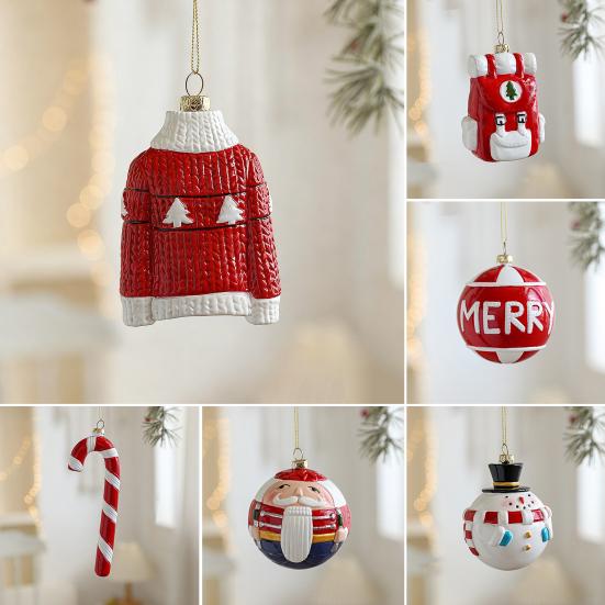Christmas Pendant Tops Schoolbag Gloves Solder Design Tree Decoration Festive Hanging Holiday Decoration