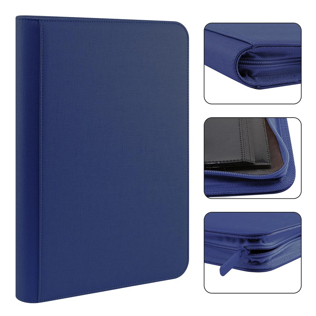 PAKESI Star Card Card 9, suport pentru 360 de carton PU, cărți stele și alte fișiere de colecție cu cărți stele, Buzunare, Carduri, Colecție, Carduri, (albastru)