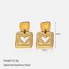 Ins Style Stainless Steel Earrings 18K Gold Plated Titanium Trendy Jewelry Men Women