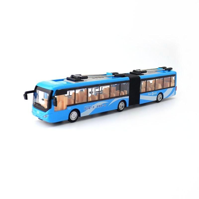 Bus Model Toy With Sound Light Features Design For Kids Play Collecting And