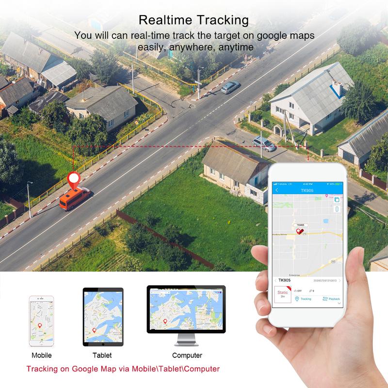 Localizzatore Auto Mini GPS Tracker Auto TK905Mini 1500mAh TKSTAR Localizzatore GPS Magnete Gratuito APP GPS Veicolo PK TK905 GF07