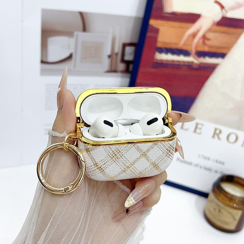 New diamond leather pattern earphone case for Airpods4 earphone cover AirPods PRO2 trend PRO3