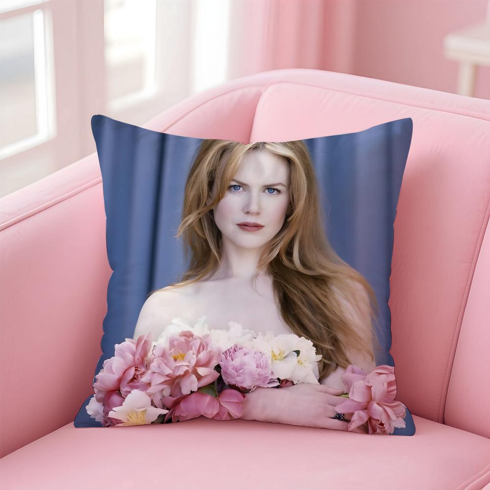NNicole Kidman Cushion Cover Pillow Case Soft Friendly Fabric  Concealed Zipper