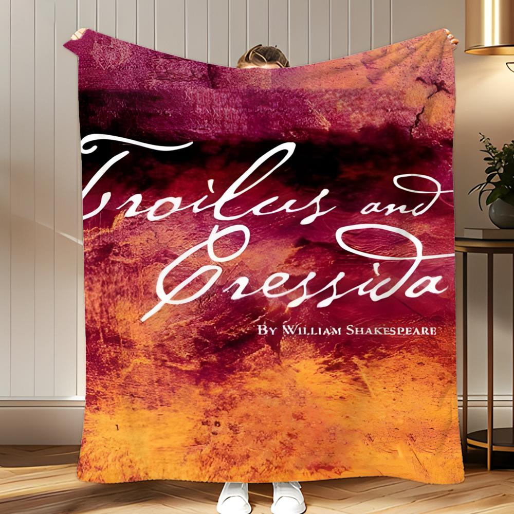 

literary work Troilus and Cressida Throw Soft Coral Fleece Blanket 310gsm Fluffy Warm Throw for Sofa Bed Couch Bedroom Decor 75x100cm