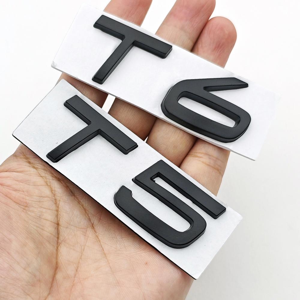 3D Metalen Badge Auto Achterklep Logo T5 T6 AWD Embleem voor Volvo S40 S60 S90 XC40 XC60 XC90 V50 V70 T5 T6 AWD Sticker Accessoires