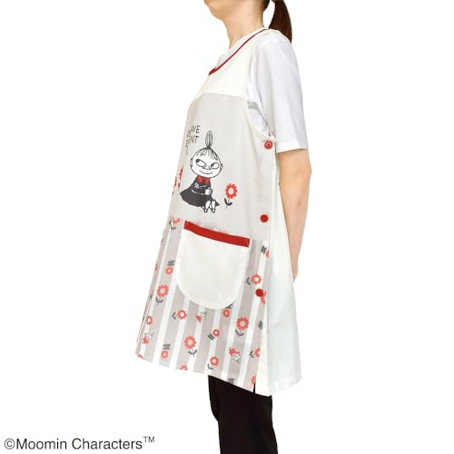 Saint Ladies Moomin Apron, Ivory/Greige, Free Size, M-L