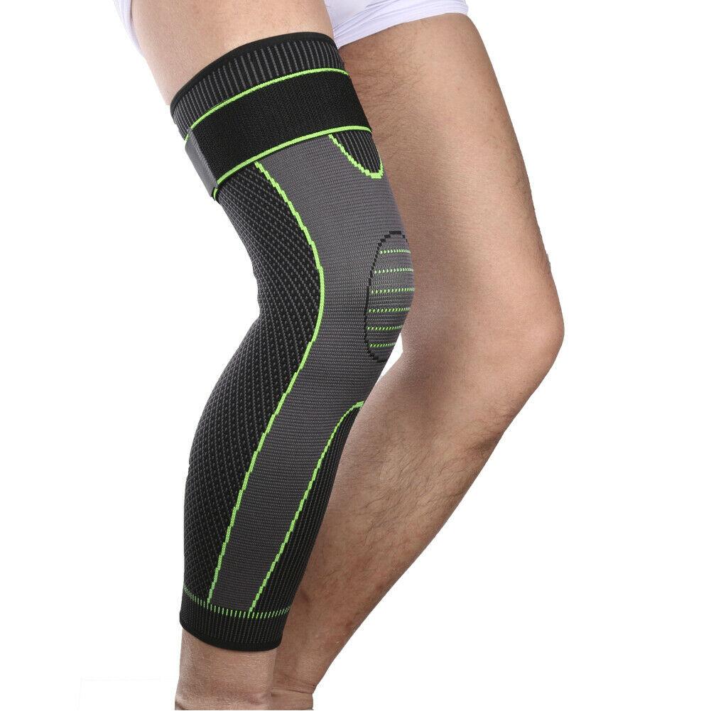 Elasticity Long Knee Protector Brace Leg Sleeve Neoprene Compression Support Non-Slip Sports Kneepads