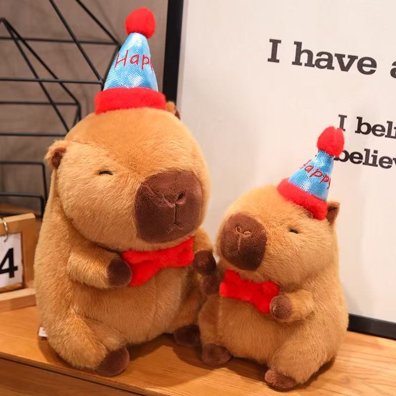 25cm New Capibara Plush Toy Children's Soothing Doll Pillow Summer Capybara Plush Doll Doll