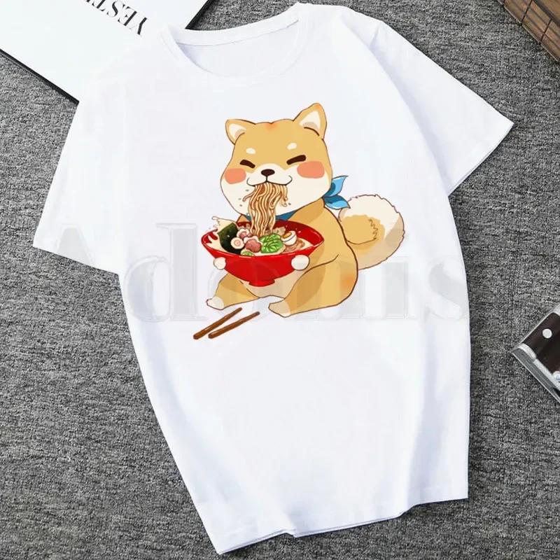 Funny Animal Dogs Kawaii Japanese Shiba Inu Women Cartoon Mom Summer Print Lady Tshirts Top T Shirt Ladies Womens Graphic