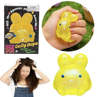 Rabbit Colored Decompression Ball Squishytoy Slow Rising Stress Easing Ball Fidget Toy Jelly Squeeze Fun Kids Adult Easter Gift