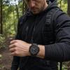 Men's Watch SKMEI Leather Strap 50M Waterproof LED Backlight 1652
