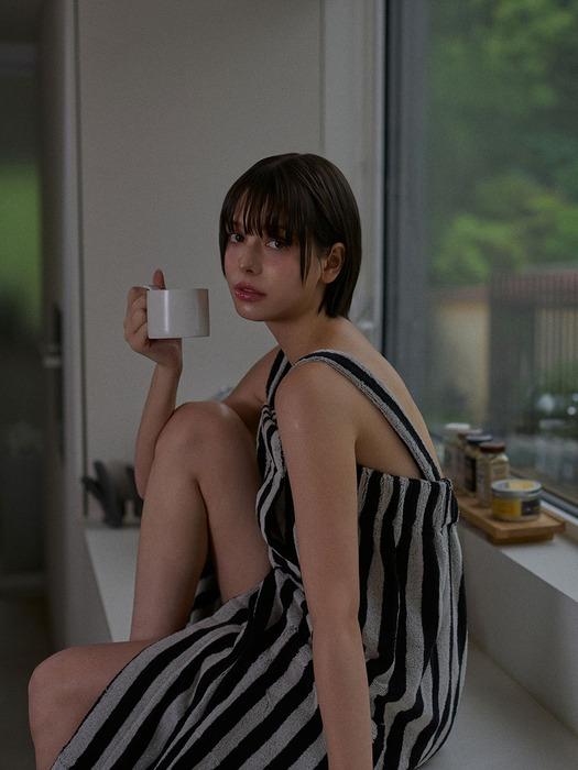 Мини-халат TETO Stripe Black Supima FREE