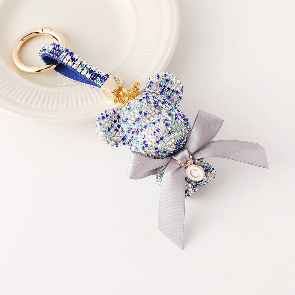 Bear Full Crystal Inlay Bag Charm
