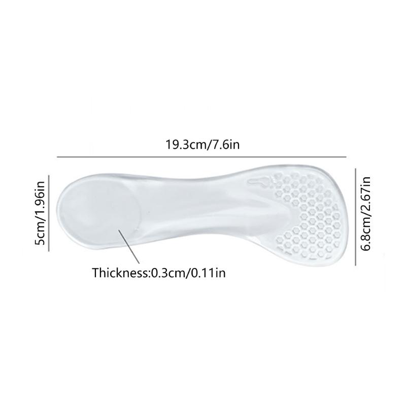 2 Paar Damen Gel-Polster-Einlegesohlen für High Heels mit Fußgewölbeunterstützung und Antirutsch-Design, 3/4 Länge, Unsichtbare Einlagen