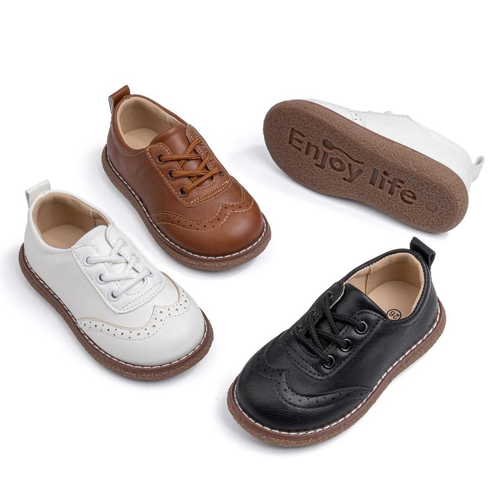 25. Jubiläum Rutschfeste Schnürschuhe mit weicher Sohle aus Leder für Jungen & Mädchen