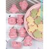 8 Pack 3D Frosting Cookie Cutter Plastic Push-type Household Cookie Baking Molds