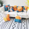 Nordic Ins Style Pillowcase Macaron Color Modern Simple Orange Sofa Car Cushion Cover Cushion Cover Pillowcase
