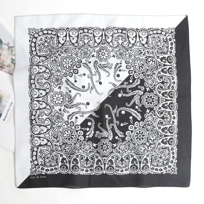 Unisex Hip Hop Women Men Bandana Scarf Punk Square Bandanas Headwear Fashion Bohemian Head Scarf Headbands Hair Accessories