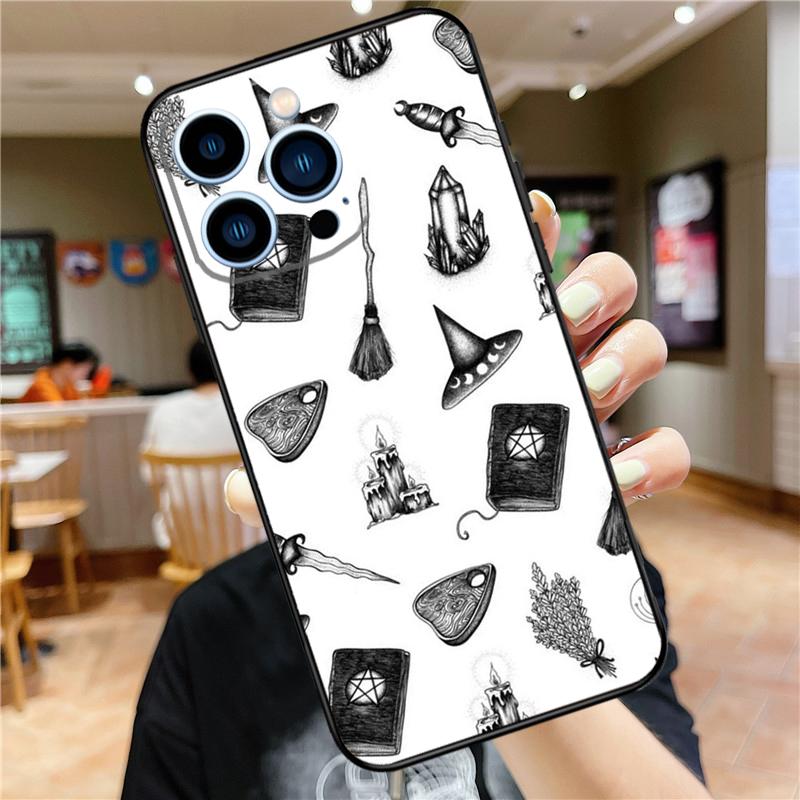 Girly Pastel Witch Goth Ouija Case For iPhone 17 16 15 14 13 12 11 Pro Max Mini Plus 16e 17 Air Bumper Cover Accessories