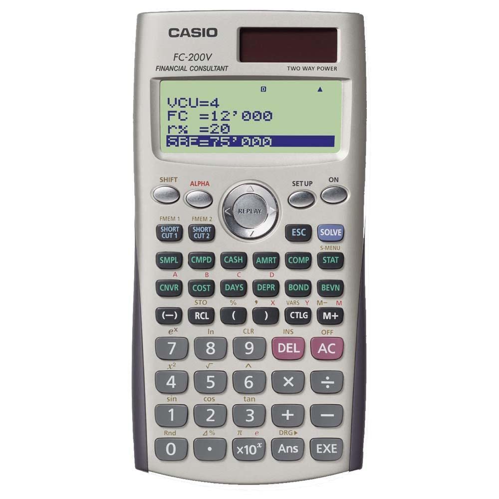 

Financial calculator with functions 10 digits FC-200-VN