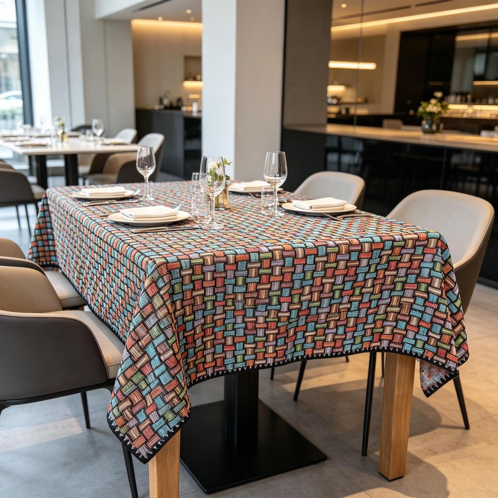 Dining Kitchen Party Daily Household Rectangle Cotton Linen Soft Washable Table Cloth