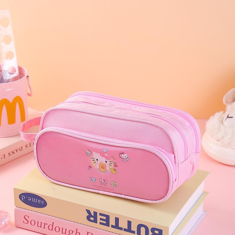 Sanrio Cartoon Large Capacity Pencil Case: Cute, Durable, Multifunctional, Three-Layer Design