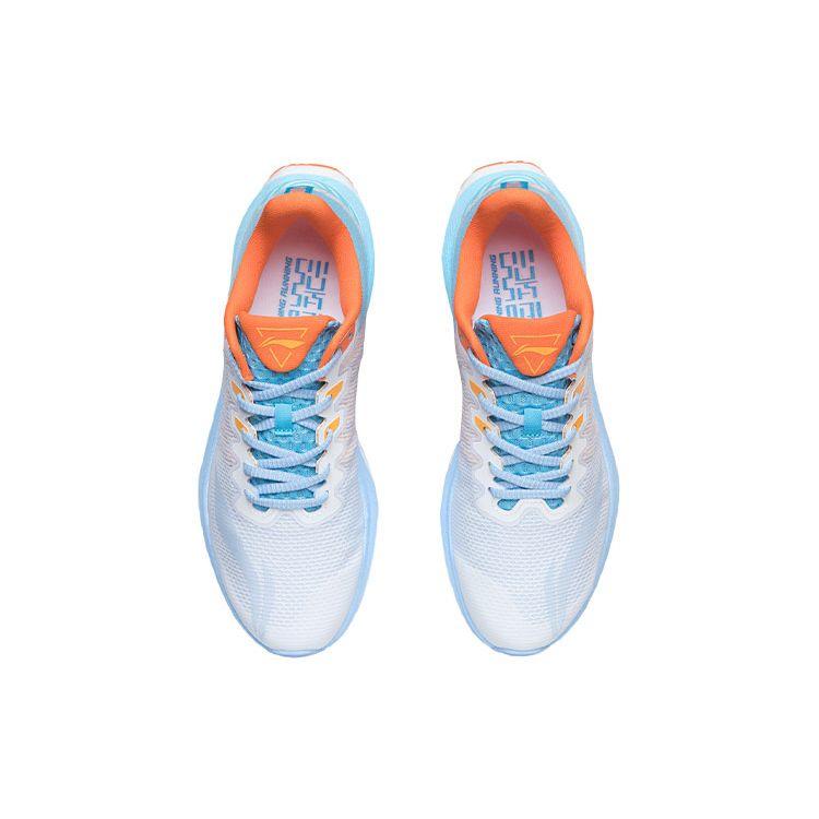 Li Ning Yue Ying Cushioning Non-Slip Durable Low-Top Running Shoes Men sneakers Blue Orange ARHR127-6