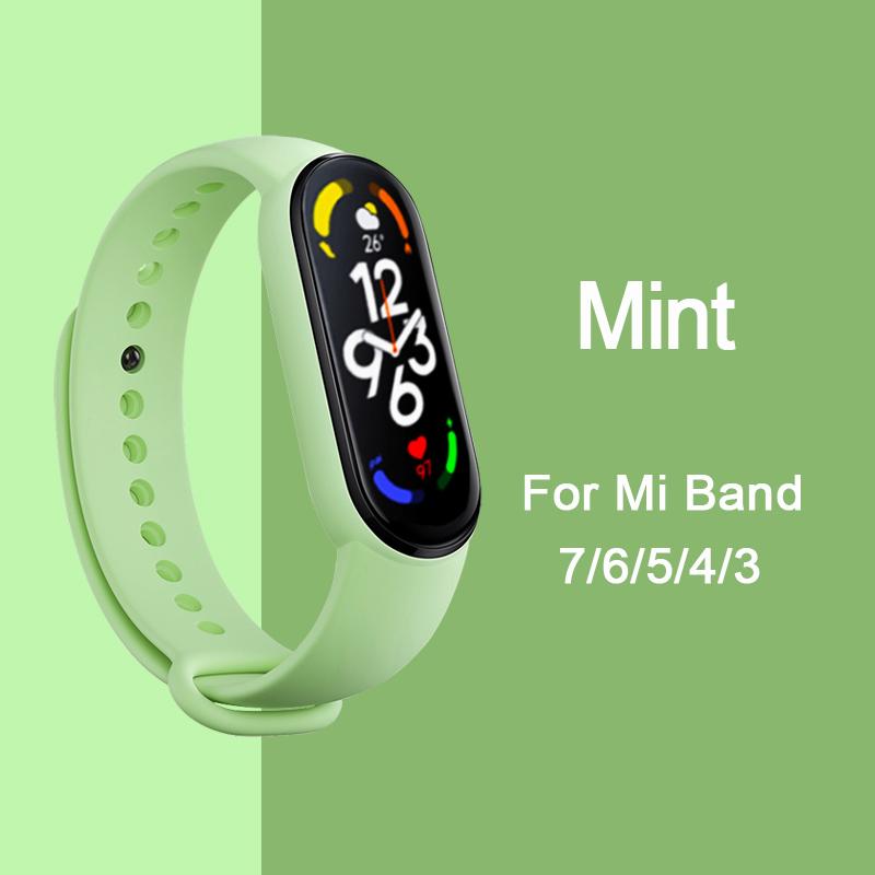 Strap for Mi Band 6 7 Bracelet Sport Silicone Watch Wristband Miband6 Band4 Correa Belt For Xiaomi Mi Band 3 4 5 6 7 Accessories