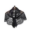 Cute Lace Flower Shawl Thin Bandanas for Women Fashion Sweet Headscarf Shawl  Pastoral Style