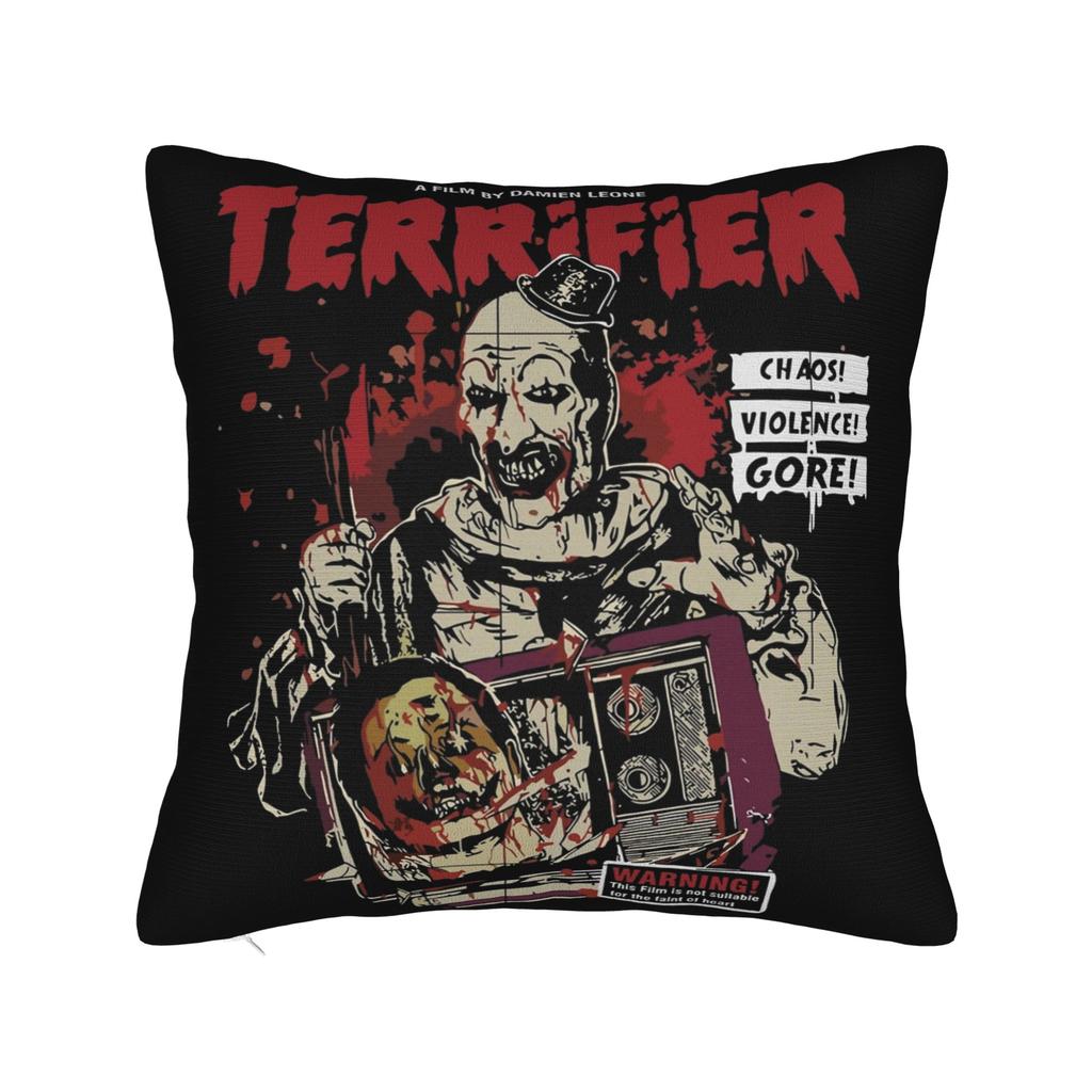 Terrifier Horror Movie Pillowcase Soft Polyester Cushion Cover Gift  Pillow Case Cover Home Zipper 45X45cm