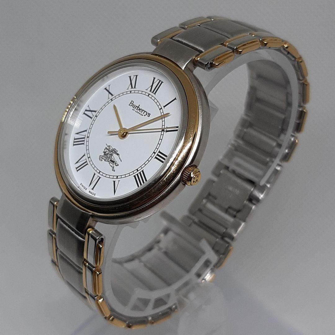 Used Burberry Vintage Men s Watch Horse Logo 8000 Working Item