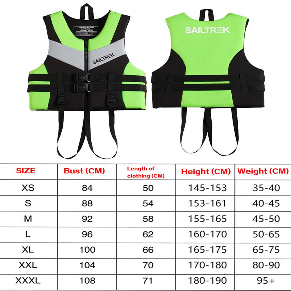 Water Sports Fishing Water Ski Vest Kayaking Boating Swimming Drifting Safety Vest Adults Life Jacket Neoprene Safety Life Vest