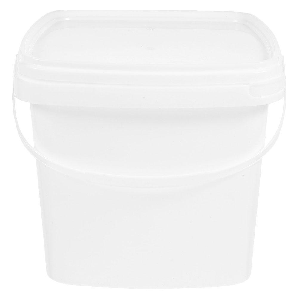 Plastic Bucket With Handle And Lid Reusable Water Bucket Container Portable Bucket Plastic Bucket Packaging Hand-Held Bucket
