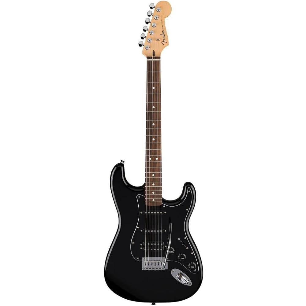 Fender Standard Stratocaster® HSS Electric Guitar, Laurel Fingerboard, Black Pickguard, Black Soft Case Included.