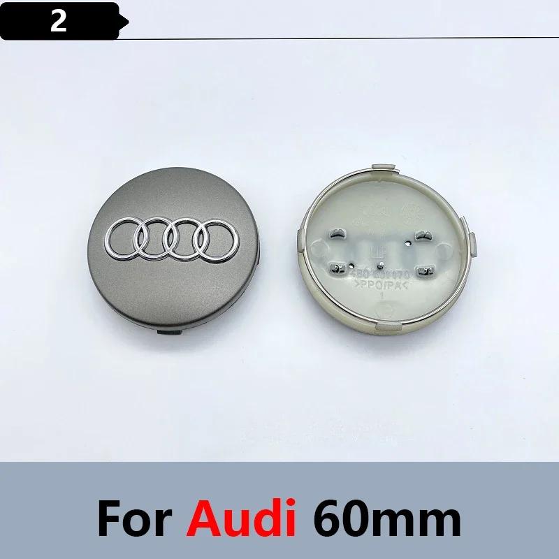 2026 4pcs 60mm 61mm 69mm 68mm 77mm Car Styling Wheel Center Cap Hub Covers Badge 4B0601170 For Audi A3 A4 A5 A6 A7 A8 S6 Accessories