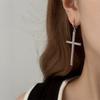 Minimalist Fashion Luxury Zircon Cross Drop Earrings For Women Punk Jesus Cross Dangle Earrings Party Jewelry Gifts