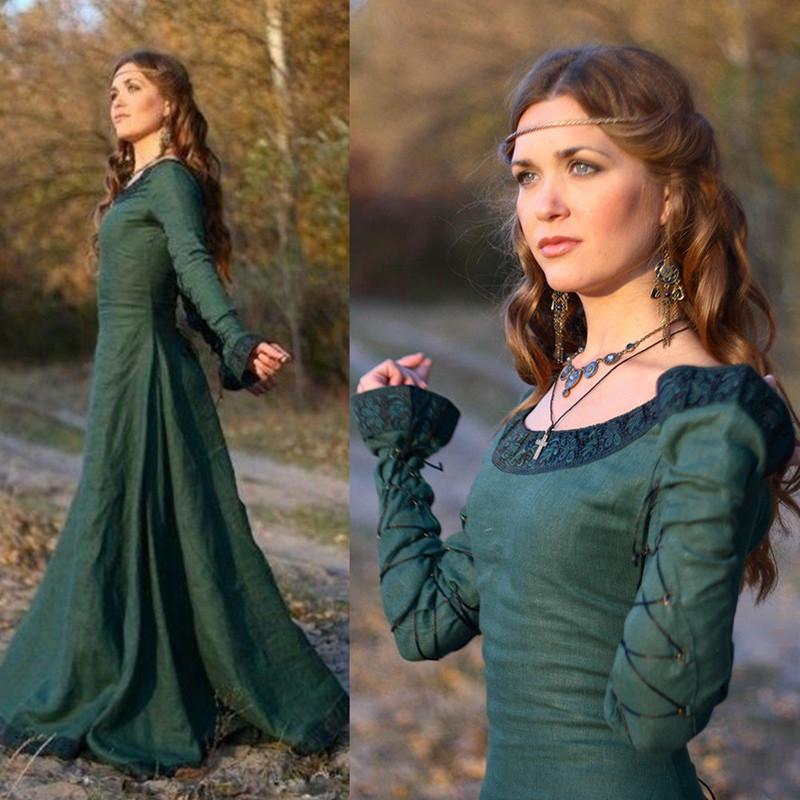 Medieval Vintage Women Renaissance Dress Cosplay Costume Princess Gothic Dress