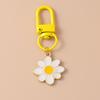 Cute Enamel Flower Keychain Panda Key Ring Pendant for Car Key Holder Women Girls Handbag Decor DIY Handmade Jewelry Gift