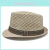 Handwoven Paper Straw Hat With Short Brim Summer Sunshade For Beach And Outdoor Use