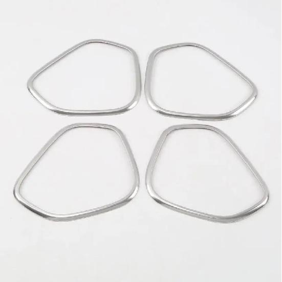 Styling Stick Stainless Steel ide Audio Speak Sound Cover Ring Circle Lamp Trim 4pcs For Volvo XC60 2018