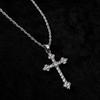 Used Cross Necklace Silver Cross 51cm Men's Women's