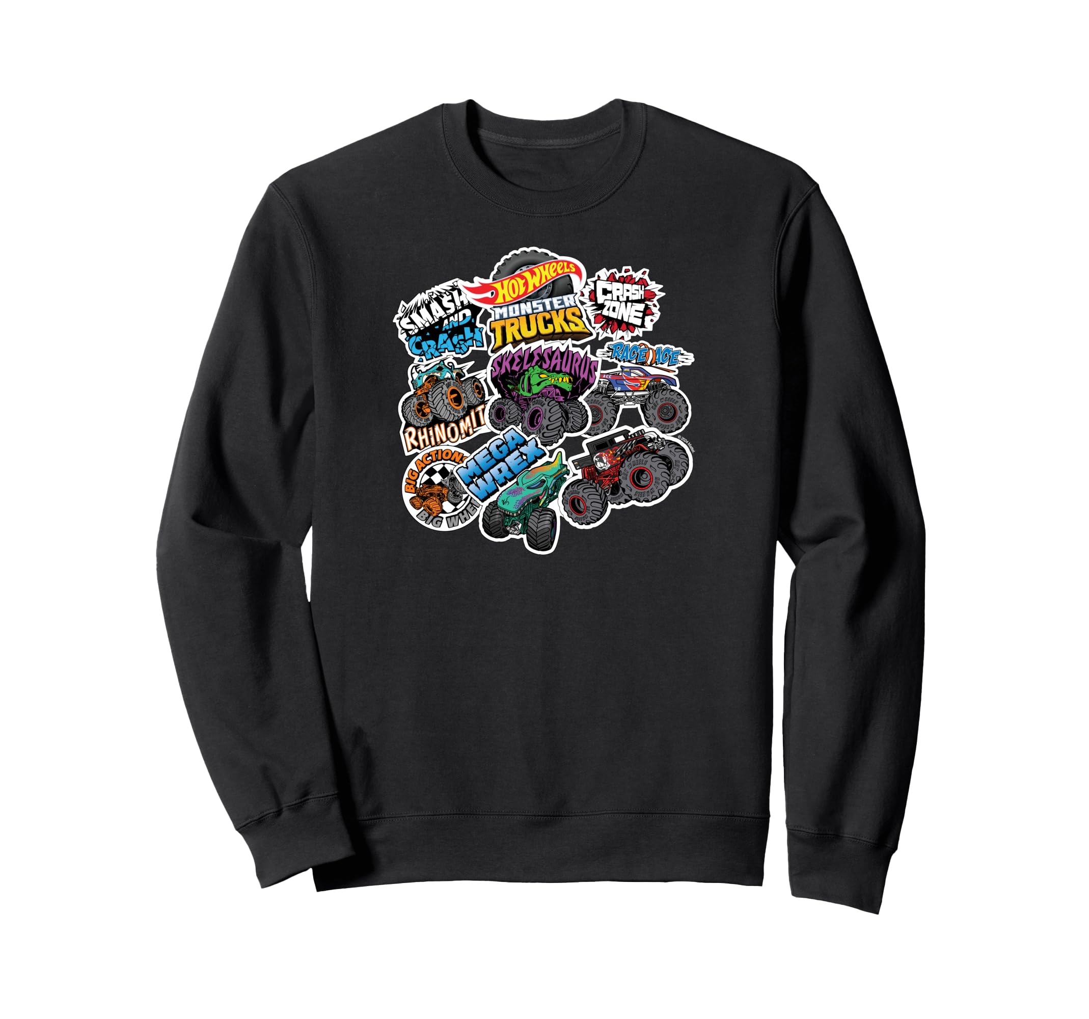 

Hot Wheels Monster Truck Sticker-Style Mash-Up Sweatshirt