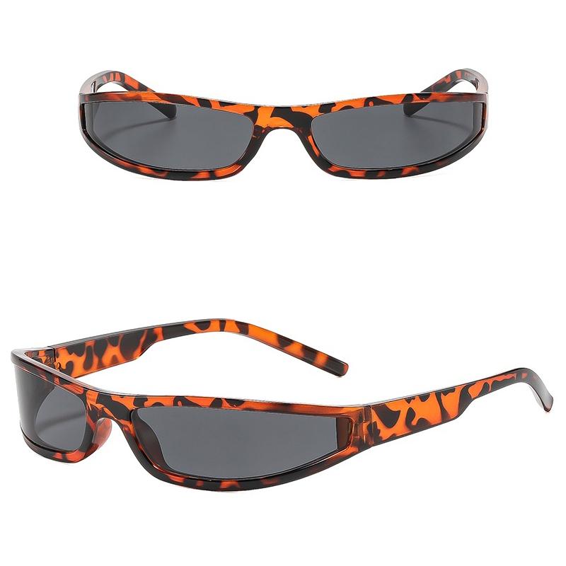 Y2K Sport UV Resistant Wrap‑Around Sunglasses Men's and Women's Narrow Frame Driving Cycling Street Party Daily Wear Eyewear