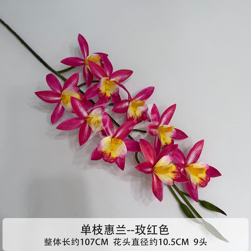 3pcs Cymbidium Orchid Flower Artificial Real Touch Phalaenopsis Flower for Wedding Home Decoration