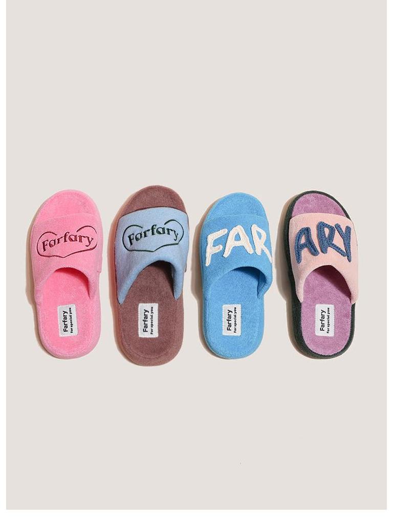 Personality Color Block Thick Sole Women's Non-Slip Slippers - 2025 Autumn Silent Indoor Home Footwear