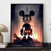 Disney Diamond Painting Dark Gothic Mickey Mouse Illustration DIY Kit Adult Arts and Crafts Home Decor and Gift