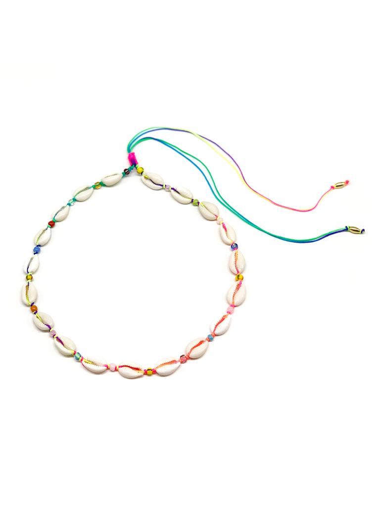 Occhi Di Lupo African Multi Beads & Shell Necklace