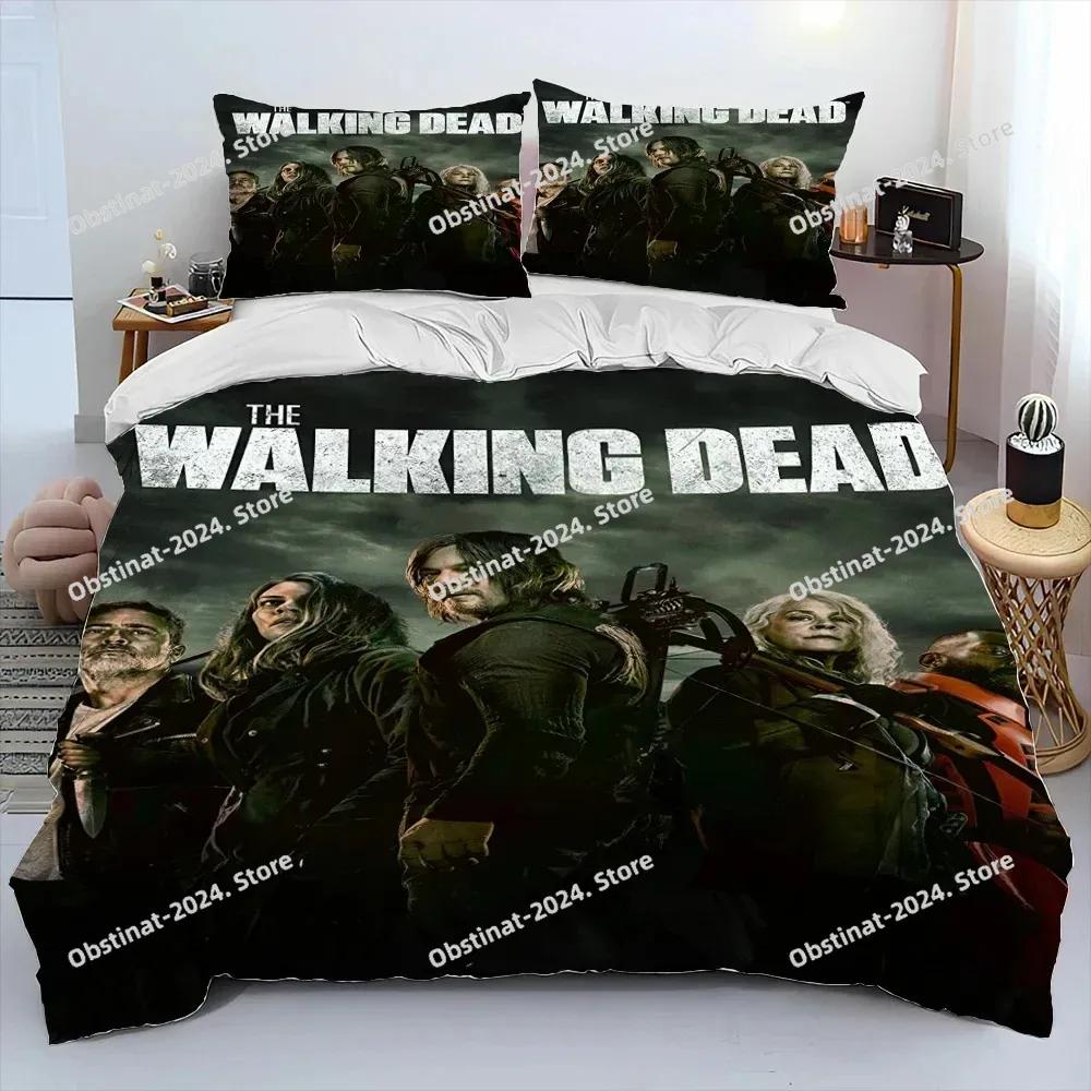 Horror TV The Walking Dead Lincoln Comforter Bedding SetDuvet Cover Bed Set Quilt Cover PillowcaseKing Queen Size Bedding Set