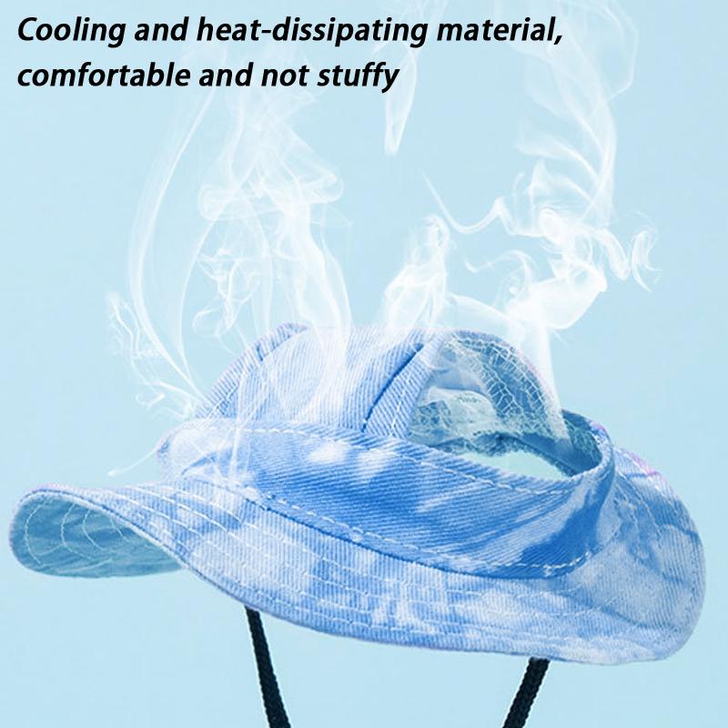 Cat Hat Dog Sun Hat Ear-Exposing Head Cover Pet Fisherman Hat Head Accessory